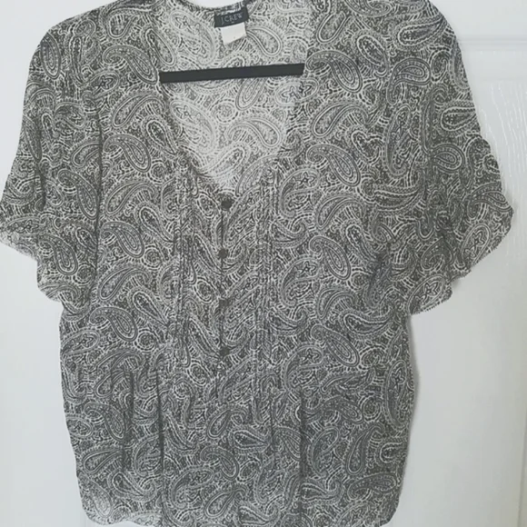 J. Crew, 0142, Paisley top, 100% silk,Size S - Picture 4 of 8